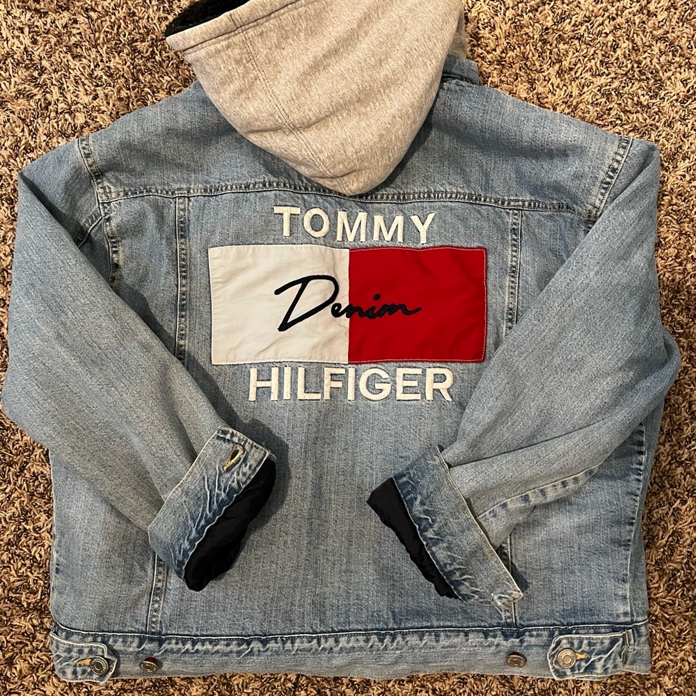 Tommy Hilfiger Light wash fleece lined Jean jacket